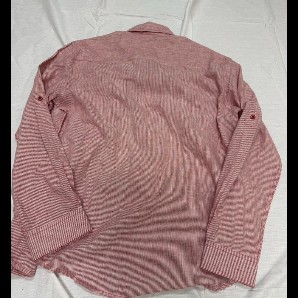 Bruno New York Long Sleeve Red Button Up Men’s Size Medium - Picture 2 of 3